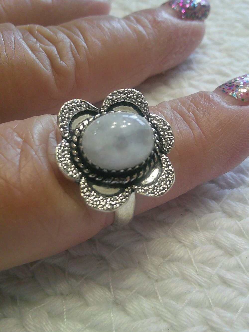 Gorgeous RAINBOW MOONSTONE Handmade Sterling 925 Ring Size 9 #365F